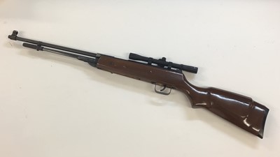 Lot 991 - .22 air rifle with telescopic sight and under lever action