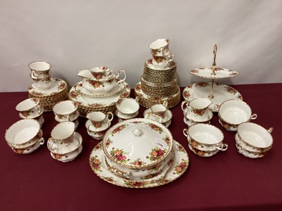 Lot 1298 - Royal Albert Old Country Roses tea and dinner service