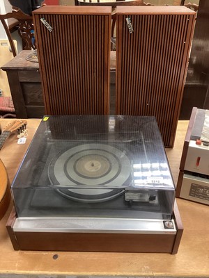 Lot 2212 - Garrard for Bush turntable, with Bush amplifier and tuner, and a pair of Blaupunkt speakers