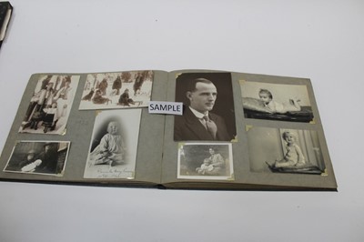 Lot 1522 - Postcards and photographs in four family albums  including various WW1 military subjects and unusual British Union of Facists Visit to Germany in 1936. Plus some local cards etc.