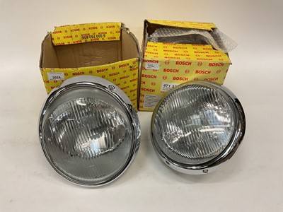 Lot 2024 - Pair of new old stock Bosch Porsche 911 headlights with original boxes, part numbers 0301 800 601 (2)