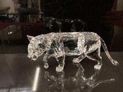Lot 1315 - Swarovski crystal Mother Lioness, boxed