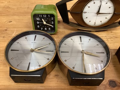 Lot 2580 - Group of Metamec mantel and alarm clocks