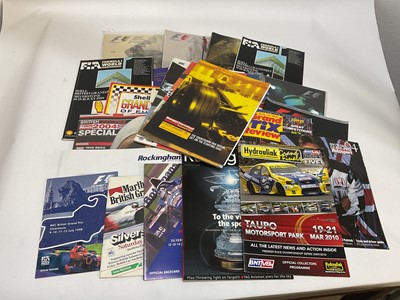 Lot 2006 - Motor Sport interest- collection of 1980s and later Grand Prix programmes and other Grand Prix Literature (1 box)