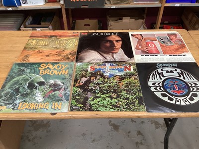 Lot 2228 - Good selection of LP records including Paul Butterfield, Savoy Brown, Jack Bruce, Stonebolt, Kinks and The Who, together with a selection of singles and adult adult magazines