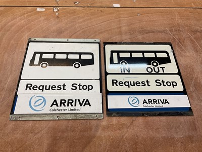 Lot 2561 - Two Arriva Colchester Bus stop signs (2)