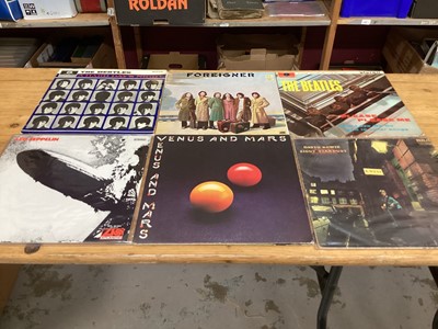 Lot 2229 - Approx 30 LP records including Beatles, Led Zeppelin, Fairport Convention, Kinks, Fleetwood Mac, Deep Purple, and Traffic, together with tour 78s by Elvis Presley and a selection of CDs