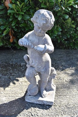 Lot 1317 - Antique lead garden putto