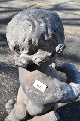 Lot 1317 - Antique lead garden putto