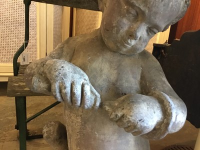 Lot 1317 - Antique lead garden putto