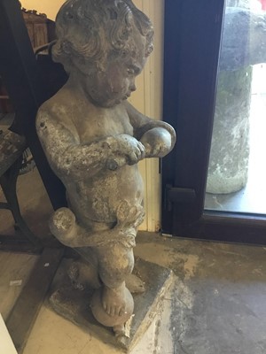 Lot 1317 - Antique lead garden putto