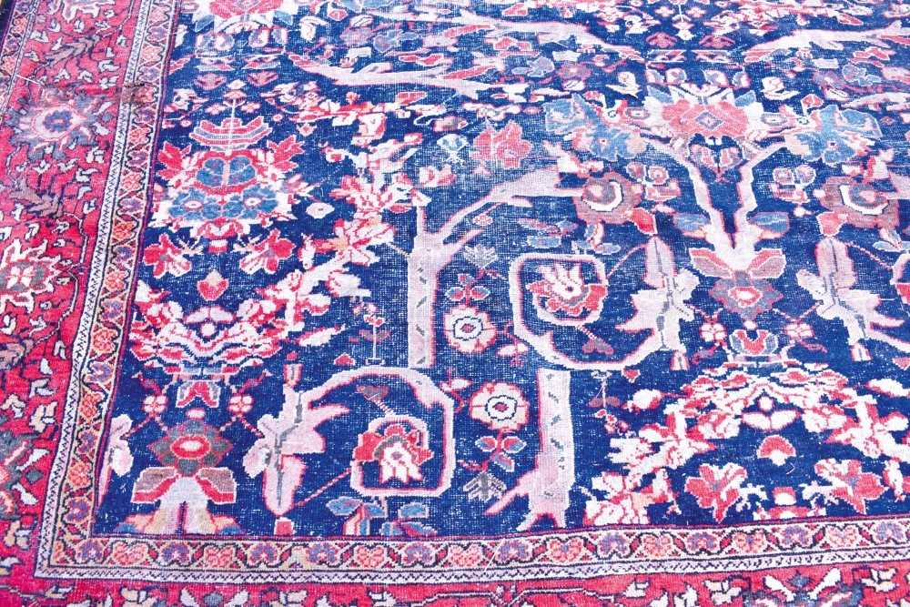 Lot 1514 - Very large antique heriz carpet