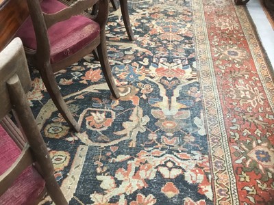 Lot 1514 - Very large antique heriz carpet