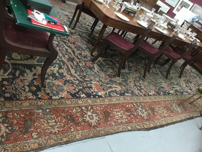 Lot 1514 - Very large antique heriz carpet