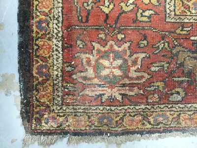 Lot 1514 - Very large antique heriz carpet