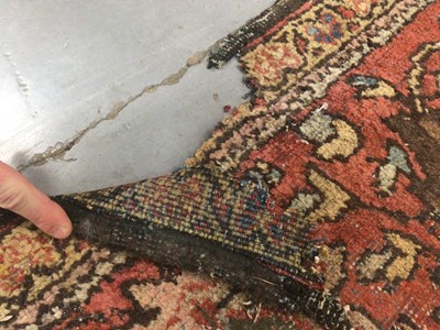 Lot 1514 - Very large antique heriz carpet