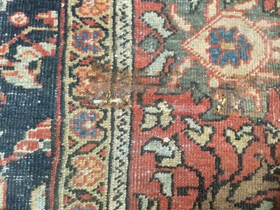 Lot 1514 - Very large antique heriz carpet