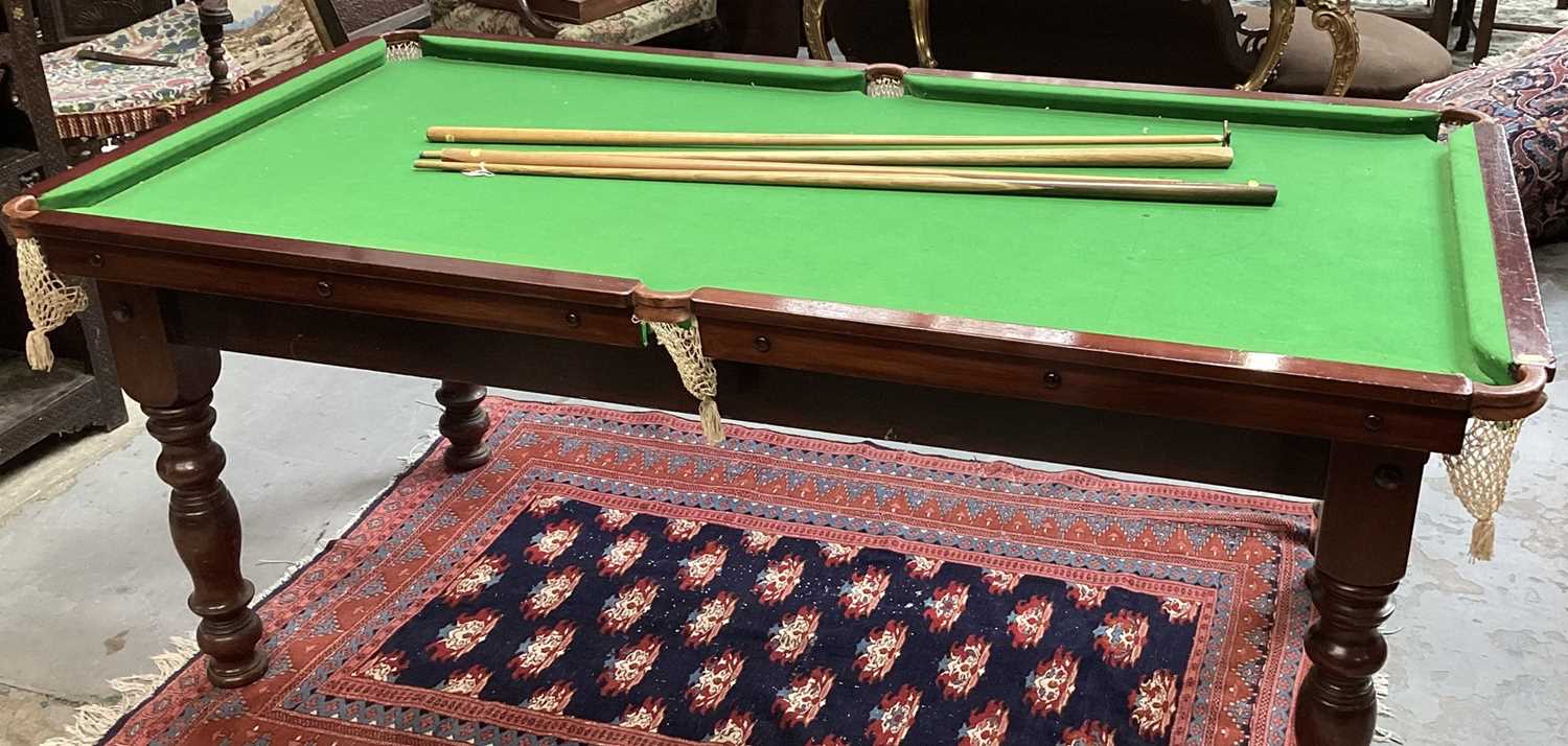 Lot 1302 - Edwardian mahogany billiards table