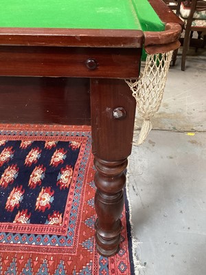 Lot 1302 - Edwardian mahogany billiards table