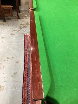 Lot 1302 - Edwardian mahogany billiards table