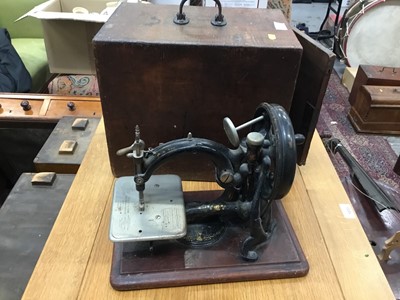 Lot 2601 - Vintage Willcox & Gibbs 1871 Patent sewing machine in box