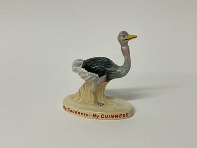 Lot 1341 - Carlton Ware Guinness advertising figure of an ostrich 'My Goodness - My Guinness'