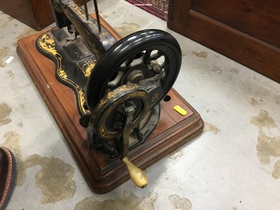 Lot 2605 - Vintage Singer sewing machine with cover