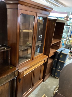 Lot 1355 - Victorian mahogany two height bookcase