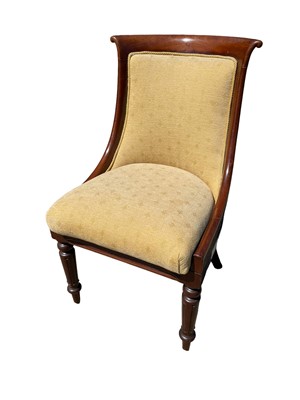 Lot 153 - Early Victorian mahogany upholstered tub chair