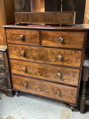 Lot 1384 - Victorian mahogany chest of two short and three long graduated drawers