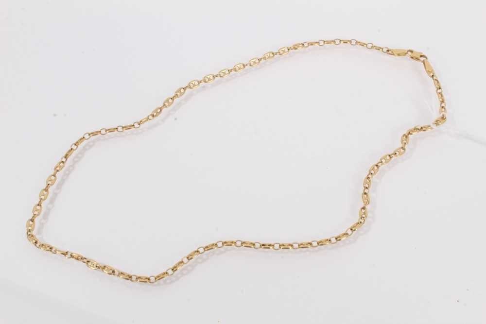 Lot 1010 - 18ct gold anchor link chain necklace