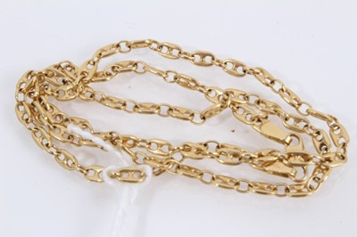 Lot 1010 - 18ct gold anchor link chain necklace