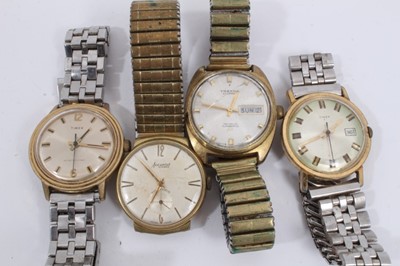 Lot 1012 - Collection of various vintage Gentlemen's wristwatches Timex, Ingersoll and others.
