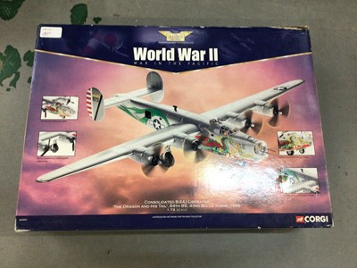 Lot 1820 - Corgi boxed selection of four Aviation Archive models, D-Day 60th Anniversary AA34602, B-24J AA34001and B-52C AA33501 and Catalina AA36101 (4)