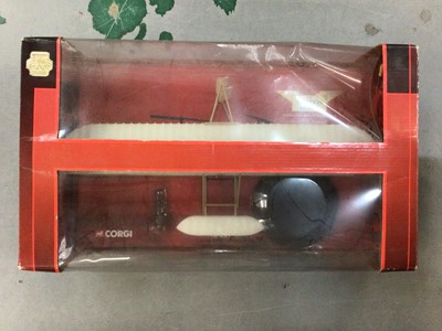 Lot 1822 - Corgi boxed selection of five Aviation Archive models, Hawker Hunter AA32703, Short Sunderland AA3702, F4 AA33210, Canberra AA34701 and The Wright Flyer AA34501 (5)