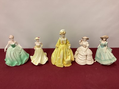 Lot 1348 - Fifteen Coalport figures including Clementine Debut In Paris, Louisa At Ascot, Just For You, Roaring Twenties Sadie etc, together with a Royal Worcester figure - Katie (17)