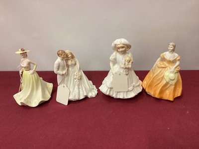 Lot 1348 - Fifteen Coalport figures including Clementine Debut In Paris, Louisa At Ascot, Just For You, Roaring Twenties Sadie etc, together with a Royal Worcester figure - Katie (17)