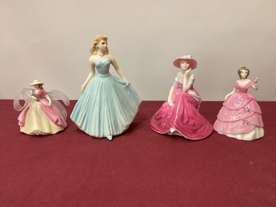 Lot 1348 - Fifteen Coalport figures including Clementine Debut In Paris, Louisa At Ascot, Just For You, Roaring Twenties Sadie etc, together with a Royal Worcester figure - Katie (17)