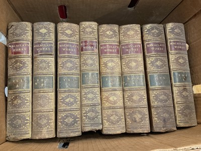 Lot 1653 - Macaulay's Works, 8 vols., leather bound, marked covers