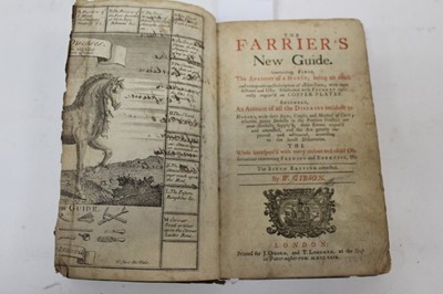 Lot 1651 - The Farriers New Guide by W Gibson, sixth edition, 1729, antique full calf