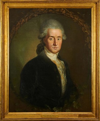 Lot 1320 - Attributed to Jens Juel (1745-1802) pair of oils on canvas - portraits of Senator Johann Georg Bausch and his wife Engel Emerentia Bausch, in gilt frames