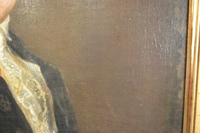 Lot 1320 - Attributed to Jens Juel (1745-1802) pair of oils on canvas - portraits of Senator Johann Georg Bausch and his wife Engel Emerentia Bausch, in gilt frames