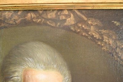 Lot 1320 - Attributed to Jens Juel (1745-1802) pair of oils on canvas - portraits of Senator Johann Georg Bausch and his wife Engel Emerentia Bausch, in gilt frames