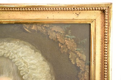 Lot 1320 - Attributed to Jens Juel (1745-1802) pair of oils on canvas - portraits of Senator Johann Georg Bausch and his wife Engel Emerentia Bausch, in gilt frames