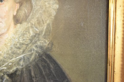 Lot 1320 - Attributed to Jens Juel (1745-1802) pair of oils on canvas - portraits of Senator Johann Georg Bausch and his wife Engel Emerentia Bausch, in gilt frames