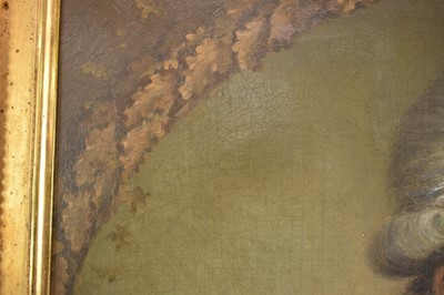 Lot 1320 - Attributed to Jens Juel (1745-1802) pair of oils on canvas - portraits of Senator Johann Georg Bausch and his wife Engel Emerentia Bausch, in gilt frames