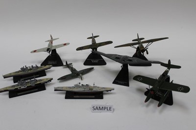 Lot 1839 - Collection of four boxes of loose model aircraft and model boats (4 boxes)