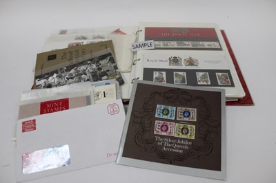 Lot 1549 - Stamps, selection of GB presentation packs, FDC's, Booklets, T.P.O., mail strike covers.