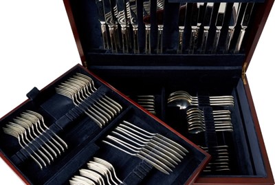 Lot 315 - Good quality Contemporary canteen of silver cutlery retailed by Fortnum and Mason