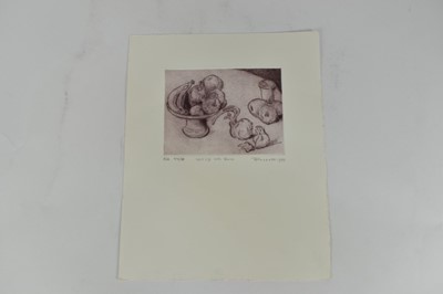 Lot 1062 - Joseph Plaskett (1918-2014) signed etching - Still Life with Garlic, dated '99, 8/20, 16cm x 20cm, unframed